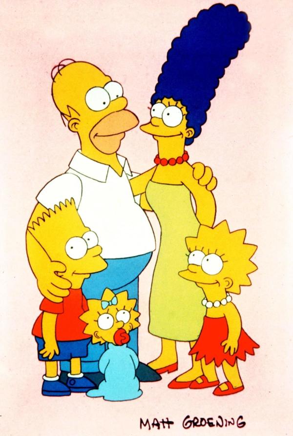 Bild 1 von 10: (1. Staffel) - Trotz mancher Auseinandersetzung halten die Simpsons immer fest zusammen: (v.l.n.r.) Bart, Homer, Maggie, Marge und Lisa.