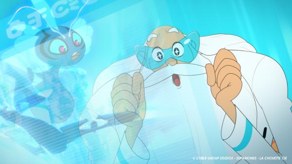 Bild 1 von 3: Wyatt Whale (r.) und Neptune erkennen, dass der Energiekristall erloschen ist.