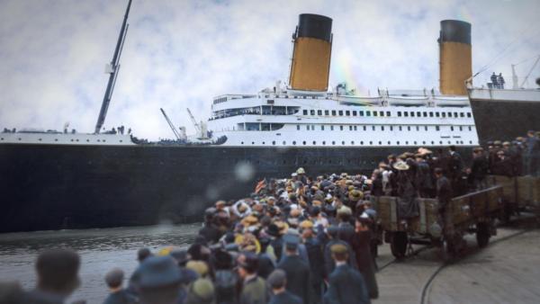 Die Titanic in Farbe