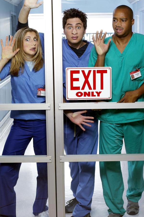 Bild 1 von 37: Im Bild (v.li.): Sarah Chalke (Elliott Reid), Zach Braff (John 'J.D.' Dorian), Donald Faison (Chris Turk).