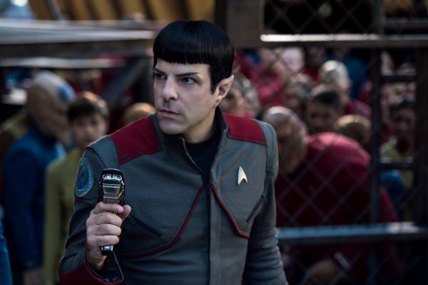 Bild 1 von 20: Zachary Quinto plays Spock in Star Trek Beyond from Paramount Pictures, Skydance, Bad Robot, Sneaky Shark and Perfect Storm Entertainment