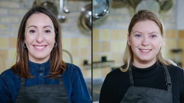 Bild 1 von 4: Giulia Worf, Historikerin (l.) und Hanna Reder, Köchin (r.) kochen gemeinsam historische Gerichte.