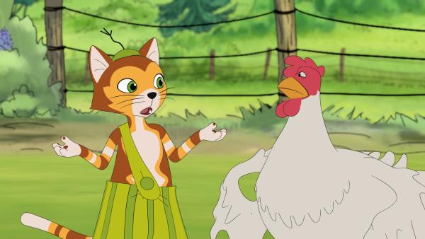 Bild 1 von 5: Findus versteht nicht, was Prillan meint: Er soll nicht nützlich sein? Sie bezweifelt das, weil er als Katze gar keine Lust hat, Mäuse zu fangen.