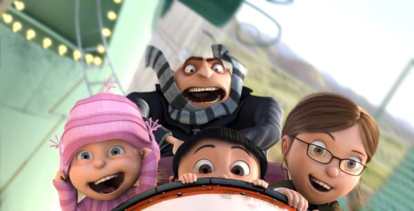 Bild 1 von 6: His minions are in awe of Gru?s plan in Universal Pictures and Illumination Entertainment?s inaugural 3-D CGI feature, Despicable Me.  The film tells the story of one the world?s greatest villains who meets his match in three little girls.  Credit: Universal Pictures and Illumination Entertainment