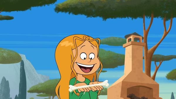 Bild 1 von 3: Marine ist sich sicher: Sie hat einen Dinosauerier-Knochen gefunden.