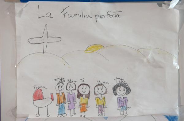 Bild 1 von 3: Die Zeichnung eines Kindes, das Opfer von elterlicher Entfremdung ist