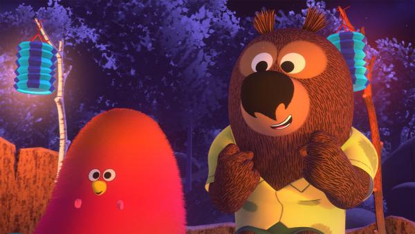 Bild 1 von 1: Dingsda und Baldur sind begeistert und applaudieren kräftig!