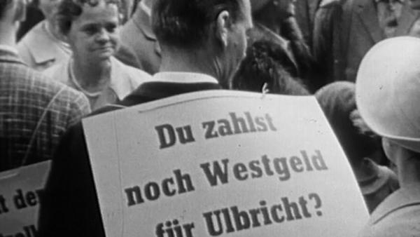 Bild 1 von 3: Aufruf zum S-Bahn-Boykott , 1961.