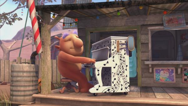 Bild 1 von 6: Am Abend möchte Groobie sein neues Stück am Klavier zum Besten geben.