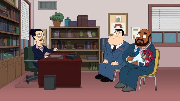 Bild 1 von 8: (v.l.n.r.) Ellen Riggs; Stan Smith; Direktor Lewis