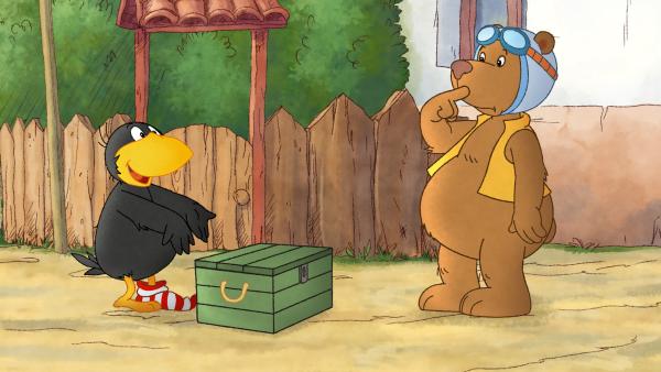 Bild 1 von 5: Socke behauptet, seine Kiste könne Eddie alle Wünsche erfüllen.