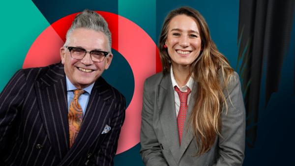 Bild 1 von 3: Jasmina Neudecker trifft Musiker Götz Alsmann.