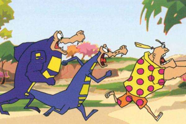 Bild 1 von 5: Ein Haufen verrückter Krokodile, unter ihnen die dicken Freunde, die sich die Großartigen Vier nennen, wehren sich mit List und Raffinesse gegen den Bau eines Touristenprojekts...