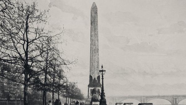 Bild 1 von 5: Historische Aufnahme eines der beiden Obelisken, die unter dem Namen \