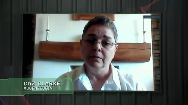 Bild 1 von 2: Die Augenzeugin Caz Clarke behauptet, dass schon in den drei Nächten vor dem Ereignis Militärflugzeuge über ihrer Gegend unterwegs gewesen seien. Sie ist davon überzeugt, dass die Behörden etwas verheimlichen.