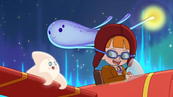 Bild 1 von 2: Der kleine Stern fliegt gerne mit der Pilotin.