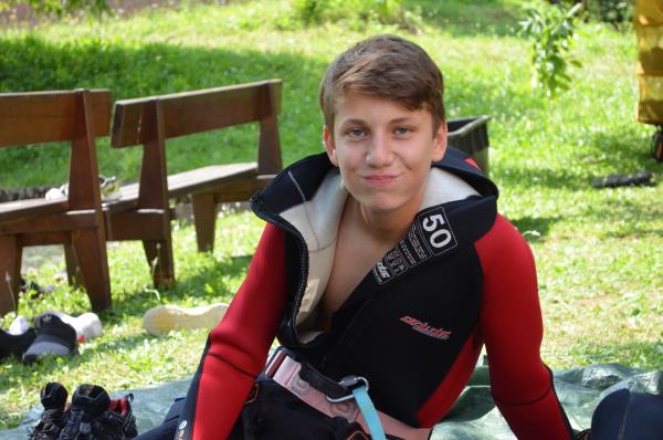 Bild 1 von 4: Robin vor dem Einstieg in den Canyon.