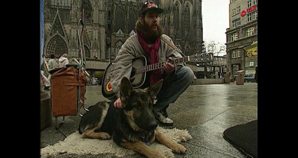 Bild 1 von 3: Auch der Straßenmusikant hat einen besten Freund.