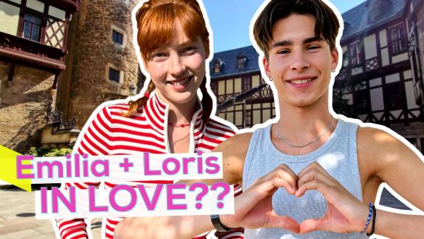 Bild 1 von 1: Emilia Maier (Ida) und Loris Sichrovsky (Jo) am Set von \
