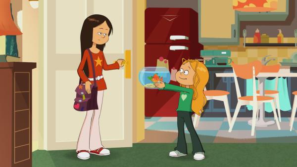 Bild 1 von 4: Max hat seinen Goldfisch für das Wochenende bei Marine abgegeben.