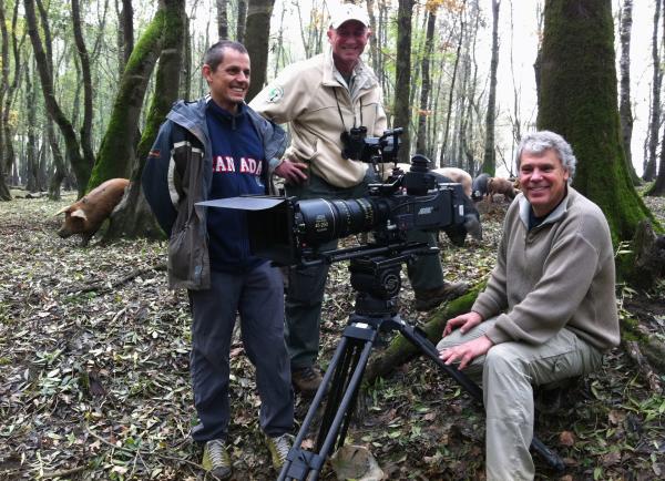 Bild 1 von 16: Beim Dreh: Michael Schlamberger (sitzend).