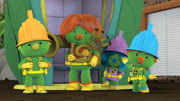 Bild 1 von 5: In einem Kokon kann Chief Doozer Doozeedoo üben, ohne andere zu stören.