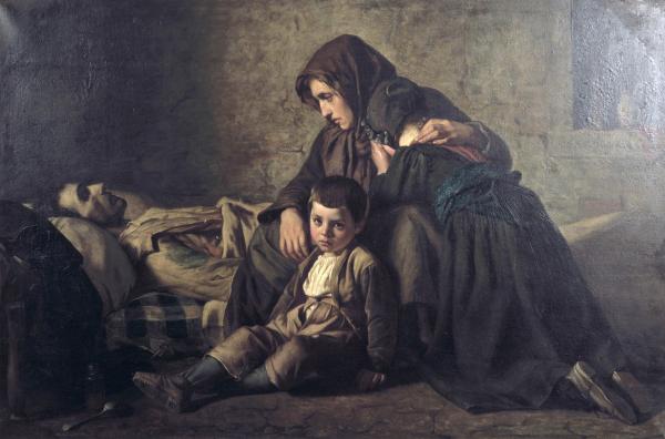 Bild 1 von 7: Ab 1845 grassiert in Europa ein aus Südamerika eingeschleppter Pilz, der die Kartoffelernte zerstört. Etwa 100.000 Menschen sterben am Hunger, vor allem in Frankreich, Belgien, Holland, Preußen, Großbritannien und Irland.