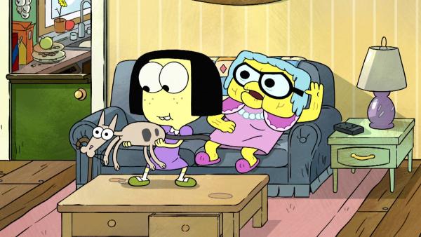 Bild 1 von 8: 12A) Als Cricket sein erstes Trinkgeld im Big Coffee verdient, investiert er es in einen singenden Plastikfisch. 12B) Gramma schmeißt die Familie für einen Tag aus dem Haus, und sie wohnen das erste Mal im Leben in einem Hotel.