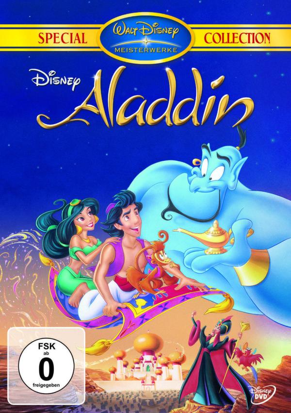 Bild 1 von 2: Der Großwesir des Sultans, Dschafar, entdeckt in der Wüste eine Schatzhöhle, in der die sagenumwobene Wunderlampe zu finden sein soll. Allerdings kann die Höhle nur von einem Menschen auf der Welt betreten werden: Dem gutherzigen Straßendieb Aladdin. Der hat sich in die schöne Prinzessin Jasmin verliebt und überlegt nun fieberhaft, wie er sie für sich gewinnen könnte. Als Dschafar ihm für die Wunderlampe Geld und Gold verspricht, willigt Aladdin ein und begibt sich zu der Schatzhöhle in der Wüste. Doch mit dem verrückten Lampengeist Dschinni hat niemand gerechnetâ?¦
