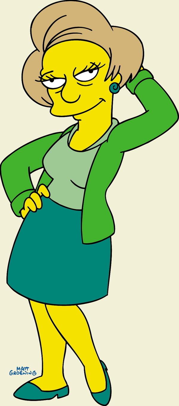 Bild 1 von 13: (13. Staffel) - Wirft sich in Pose: Barts Lehrerin Miss Krabappel.