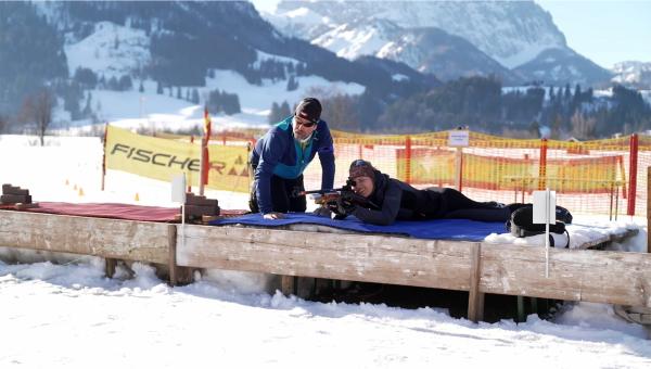 Bild 1 von 3: Marlies Raich beim Biathlon mit Franz Puckl jun.