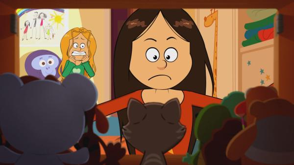 Bild 1 von 4: Oh je, Wendy hat das Versteck zwischen den Kuschels gefunden.