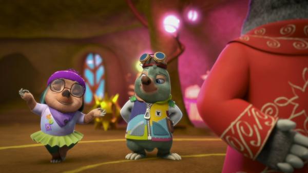 Bild 1 von 3: Moley und Dotty haben die ehrenvolle Aufgabe, auf den heiligen Tempel des mystischen Mull aufzupassen.