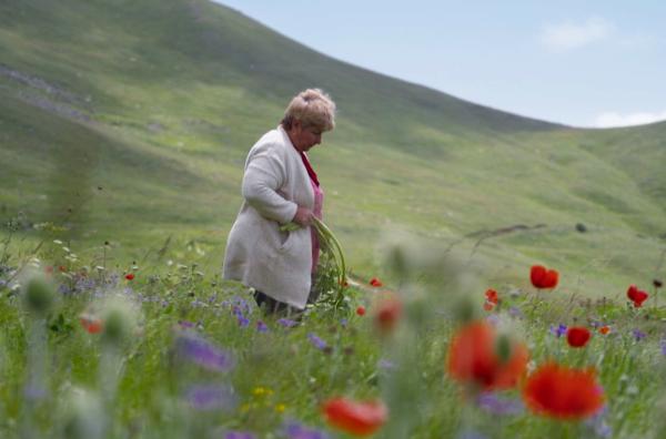 Bild 1 von 4: Warduhi Hovsepyan lebt das ganze Jahr in einem verlassenen Bergdorf.