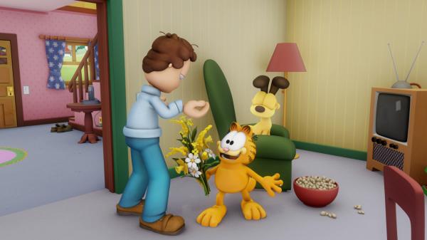 Bild 1 von 3: Jon reagiert allergisch auf Garfield. Doch handelt es sich nicht um eine gewöhnliche Katzenallergie...