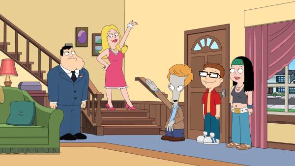 Bild 1 von 11: (v.l.n.r.) Stan Smith; Francine Smith; Roger; Steve Smith; Hayley Smith