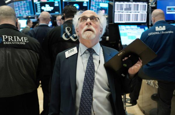 Bild 1 von 1: Das Gesicht von Peter Tuchman: Symbol der Börsencrashs an der Wall Street seit 2020.