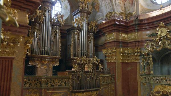 Bild 1 von 5: Im Bild: Orgel Stiftskirche Melk. Auf dieser Orgel spielte der junge Mozart bei einem Besuch im Stift.