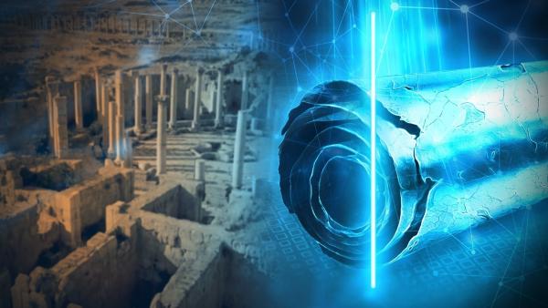 Bild 1 von 5: In einer Ausgrabungsstätte in Gerasa in Jordanien findet sich eine geheimnisvolle über 1000 Jahre alte Schriftrolle.