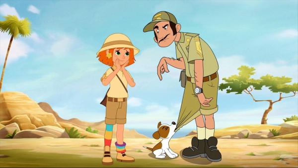 Bild 1 von 15: Im Bild: Lucky hat sich in der Hose des Parkwächters festgebissen.