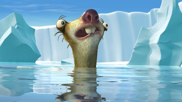 Bild 1 von 10: Neue Abenteuer warten auf Faultier Sid: Weil eine Klimaerwärmung die Eiswelt zum Schmelzen bringt, droht eine Sintflut das paradiesische Tal der Tiere zu überfluten ...