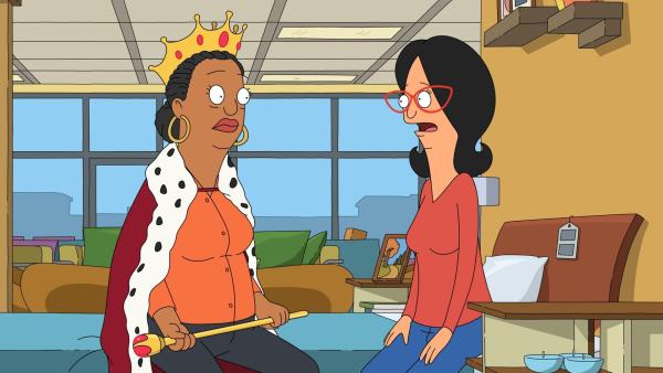 Bild 1 von 7: Gelingt es der Sofa-Queen (l.) tatsächlich, Linda (r.) und die Familie davon zu überzeugen, eine neue Couch zu kaufen?