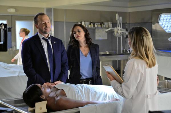 Bild 1 von 9: (v.l.n.r.) Danny Reagan (Donnie Wahlberg); Maria Baez (Marisa Ramirez); Gerichtsmedizinerin Megan Carson (Leigh Ann Larkin)