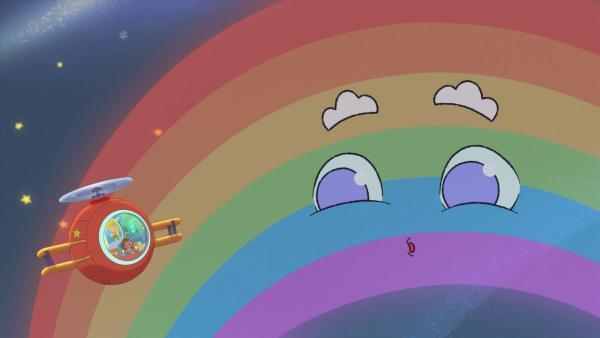 Bild 1 von 2: Schnelle Hilfe ist gefragt, denn die Farben des Regenbogens sind schon ganz blass.