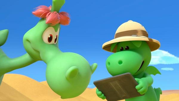 Bild 1 von 9: Vielleicht kann der Computer den beiden Drachen in der Wüste weiterhelfen?