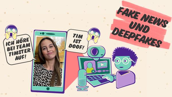 Bild 1 von 1: Soraya schaut sich an, warum es Fake News und Deepfakes gibt und wie sie verbreitet werden.
