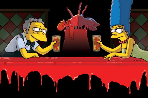 Bild 1 von 22: Nachdem Homer von den Rohren der Bierzapfanlage aufgespießt wurde, bekommt Moes (l.) Bier eine glücklich machende Wirkung, was auch Marge (r.) am eigenen Leibe erfährt ...