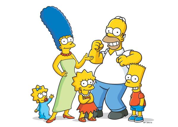 Bild 1 von 33: (28. Staffel) - Eine Familie mit ganz besonderem Pfiff: Maggie (l.), Marge (2.v.l.), Homer (2.v.r.), Bart (r.) und Lisa Simpson (M.) ...