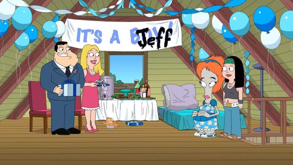 Bild 1 von 2: (v.l.n.r.) Stan; Francine; Roger; Hayley