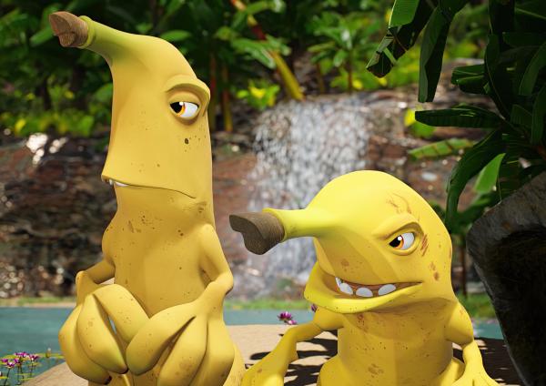 Bild 1 von 4: Vom Anblick der fiesen Bananaraptoren bekommen alle Vegesaurier Bauchschmerzen.